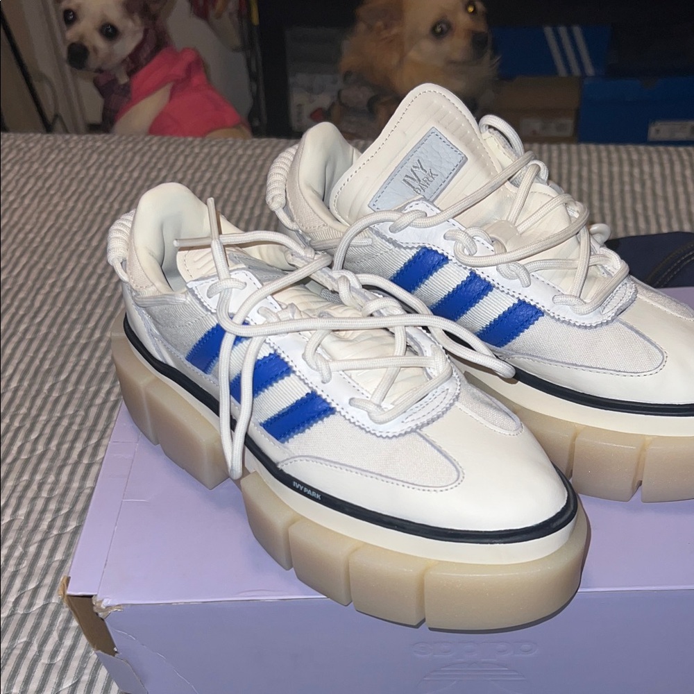 IVY PARK Cream and Blue Sneakers